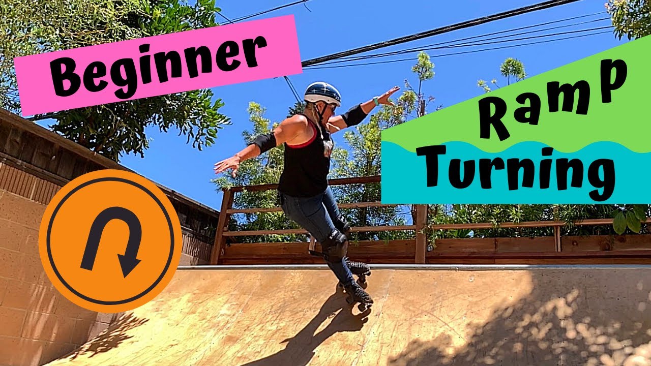Roller Skating on a Ramp Beginner Turns YouTube
