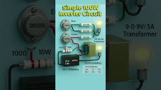 simple 100w inverter circuit #connection #tranding #youtube #viral #shorts #feed #diy #engineering
