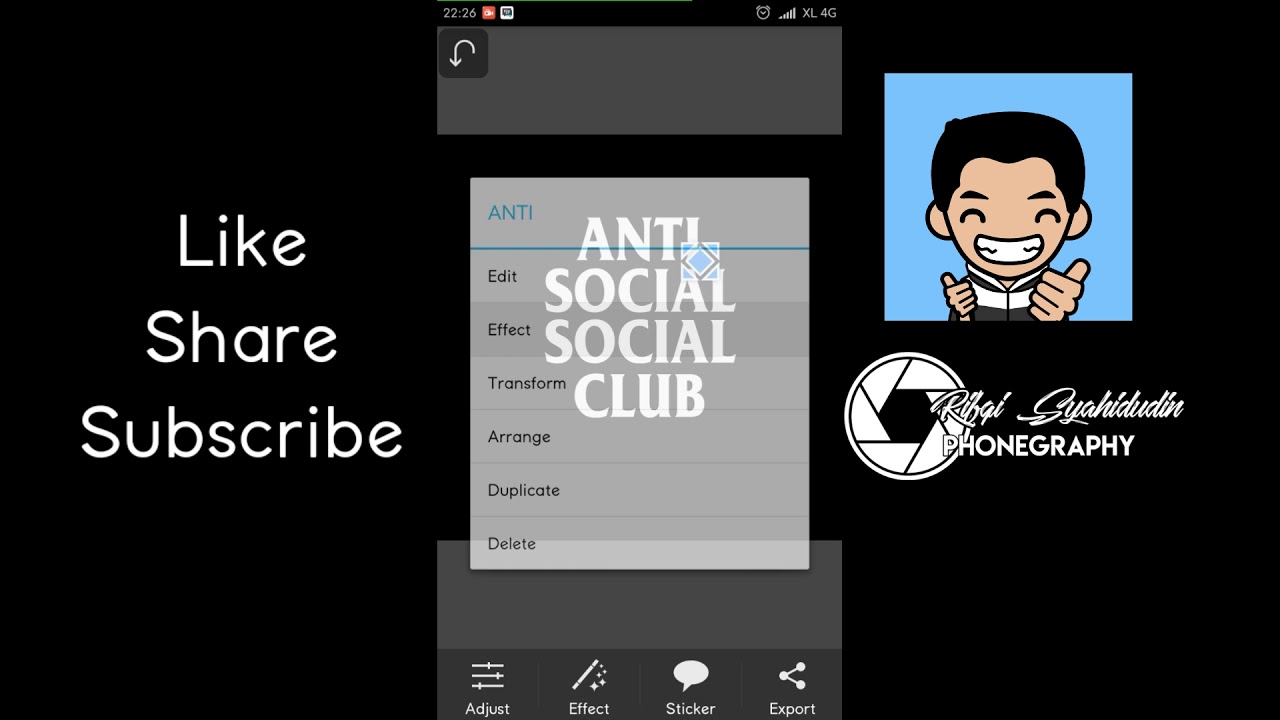 Cara Membuat Tulisan Logo Kekinian  ANTI SOCIAL SOCIAL 
