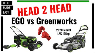 🥊 HEAD 2 HEAD EGO 56v 2020 Model vs Greenworks 60v Mowers Detailed Review & Comparison lm2135SP