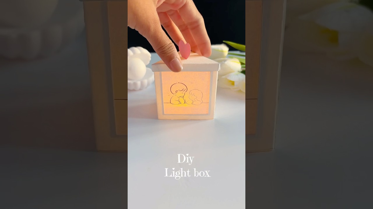 DIY magic light box #crafts #diy #giftcraftideas #lightbox #giftbox #magicbox
