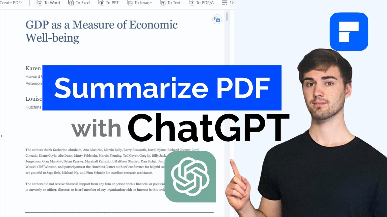 Summarize pdf with ChatGPT