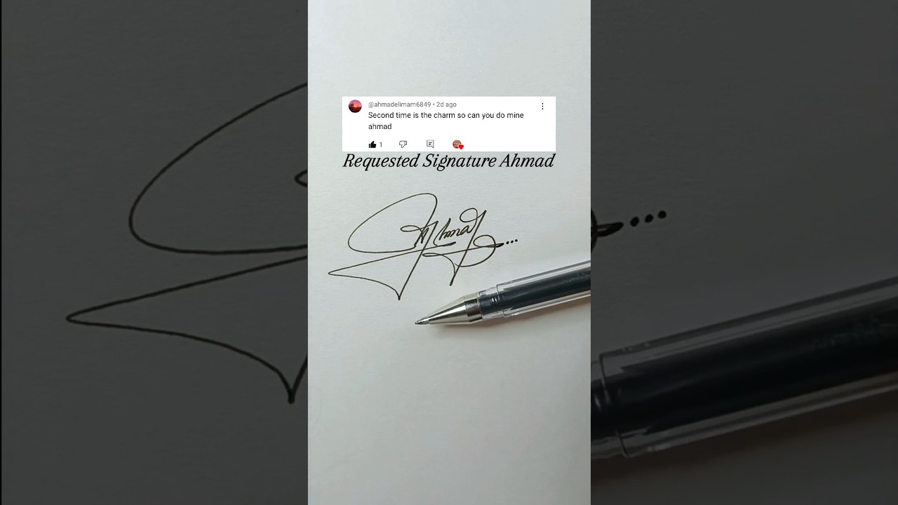 Learn Ahmad Signature Design | Elegant Calligraphy & Handwriting