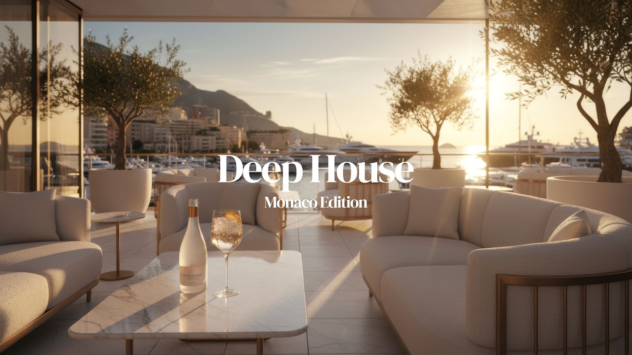 Monaco Sunset Lounge 🍸 3H Luxury Deep House Rooftop Mix | 4K