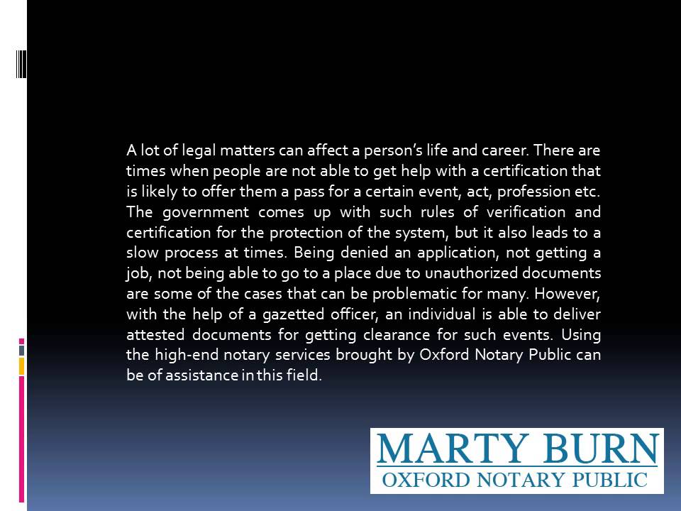 Oxford Notary Public can help you with the Legal Work For Sure YouTube