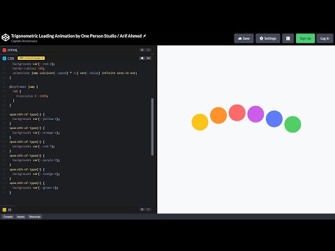 ASMR Programming - TRIGONOMETRIC LOADING Animation in HTML & CSS - No Talking