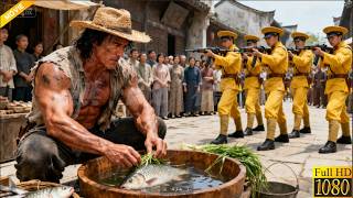 Japanese soldiers bully a fisherman,unaware he's a kung fu expert in disguise who wipes them all out