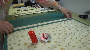 Cutting 14 layers of fabric