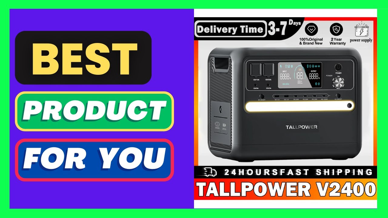 TALLPOWER V2400 Portable Power Station 2160Wh LiFePo4