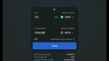Swap USDT into META in QuickSwap Tutorial ABCMETA