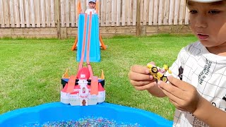 Setup Race Track with Mario Carts on Orbeez Water Beads
