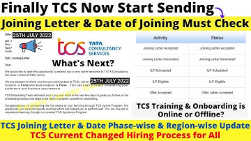 Good News, Finally TCS Started Sending Joining Letter and Date of Joining for all Must Watch & Check