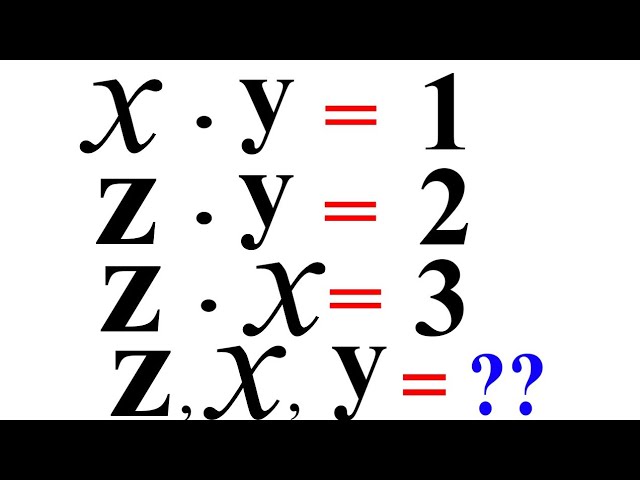 Systems of Equation || Solve for x,y and z 👌|| Tricky Math
