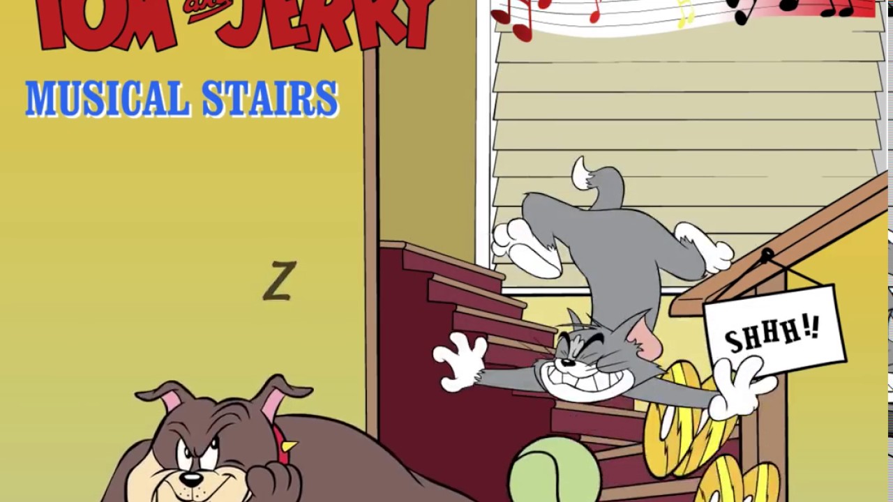Tom and Jerry Musical Stairs Falling Down Stairs Symphony (Cartoon