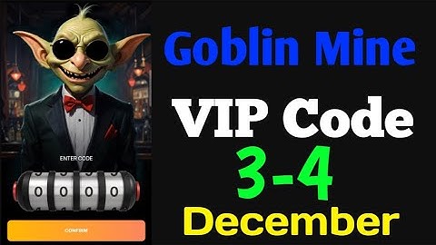 Goblin Mine game VIP Code today | 3-4 December | Goblin Mine