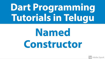 #28 -  Dart Constructors : Named Constructor | Dart Programming in telugu Sai Gopi Tech Telugu