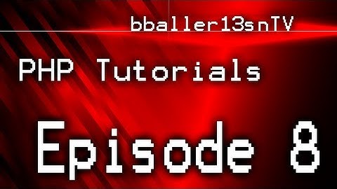 PHP Tutorials: Episode 8: Push and Pop