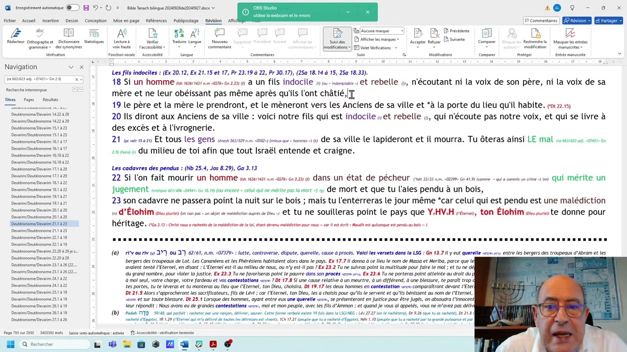0912 Ra (6) nous parle de ce qui est mal et du malheur si vous le voulez ? (Dt 21.21 à Dt 30.15)