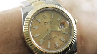 Rolex Datejust II Steel Gold Champagne Dial 116333 Rolex Watch Review