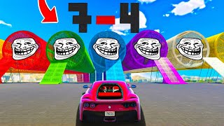 GTA V Online: CORRIDA TROLL da MATEMÁTICA!!! (Fugi da escola)