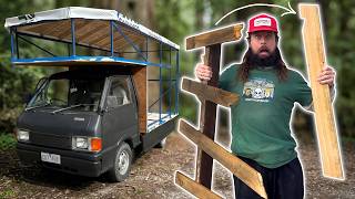 Building my DIY Camper Roof Out of FREE Pallet Wood!