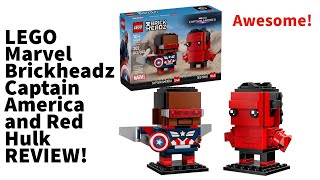 LEGO Brickheadz Captain America and Red Hulk REVIEW! Set 40668