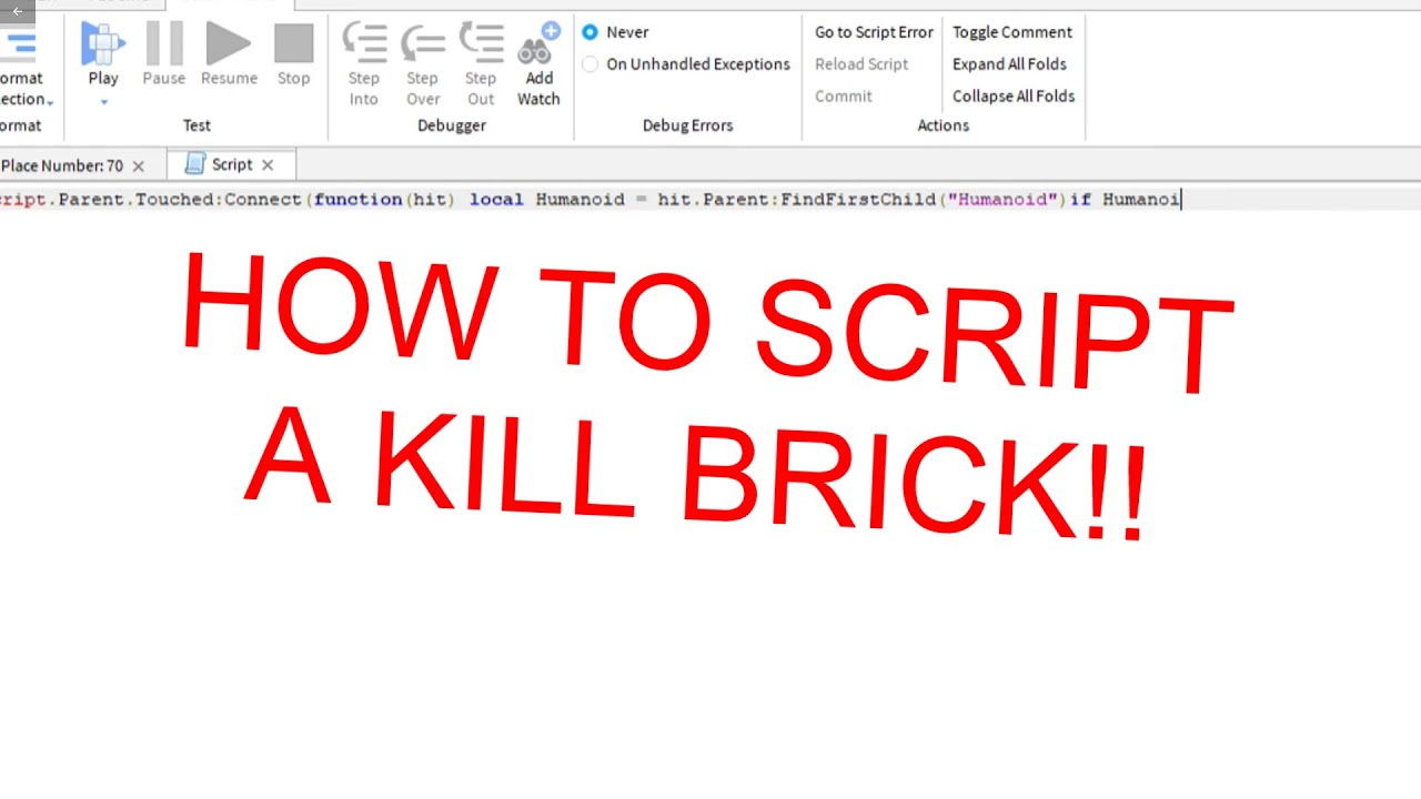 How To Script A Kill Part On Roblox Studio 2021 Youtube - kill script for roblox