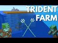Minecraft How to Make a Trident Farm in Update Aquatic 1.13.1:  Drowned Farm Tutorial by Avomance