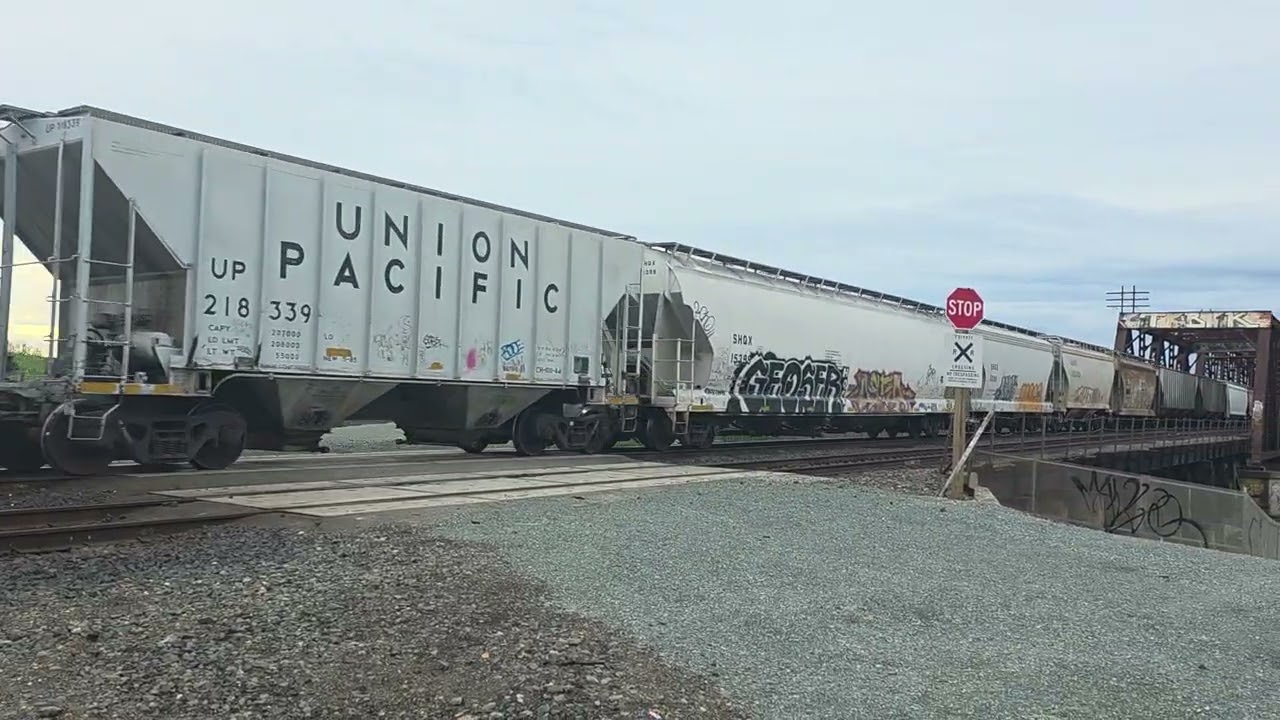 Union Pacific 6901 leads a manifest in Sacramento, CA