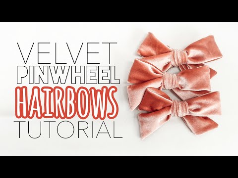 DIY VELVET PINWHEEL HAIRBOWS TUTORIAL