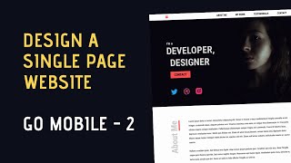 Design A Single Page Static Website (Responsive Design - 2)