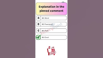 Common Application and MS Office MCQ Practice Question #shorts #shortvideo #ytshorts
