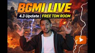 BGMI LIVE 4.3 Update | FREE TDM ROOM | FREE UC GIVEAWAY 1v1 TDM M416 vs SNIPER