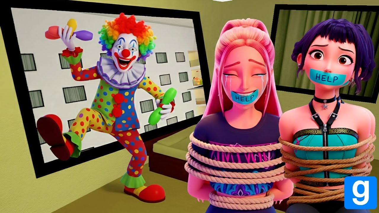 THE CLOWN CAME THROUGH THE WINDOW AND TIED MIRA AND ZOEY / FROM K-POP HUNTERS in Garry's Mod
