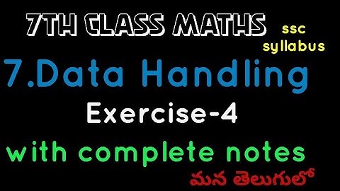 7th class maths in telugu//chapter-7//exercise-4//Data Handling