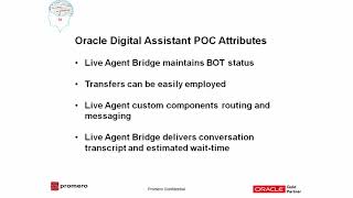 Oracle Digital Assistant - Salesforce CRM - Bright Pattern Call Center ACD Integration