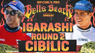 Kanoa Igarashi Vs Morgan Cibilic Rip Curl Pro Bells Beach Presented By Bonsoy 2026 - Round 2