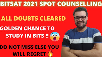BITS SPECIAL SPOT ADMISSION 2021😱ALL DOUBTS ANSWERED🔥GOLDEN OPPORTUNITY🥰DO NOT MISS IT#BITSAT2021