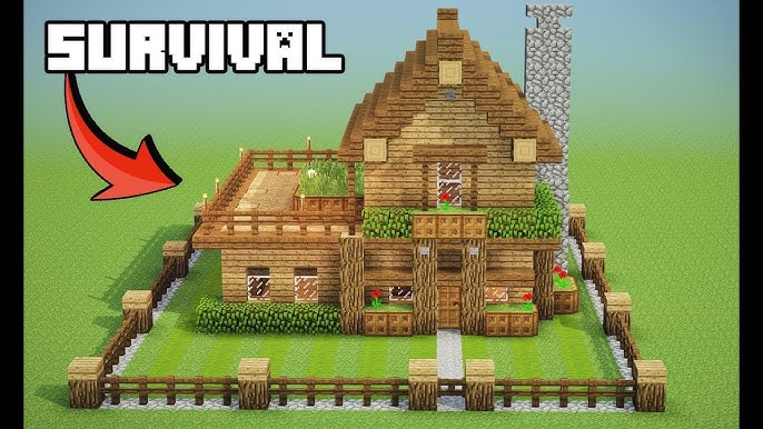 Minecraft Tutorial - Casa de Madeira para Survival 