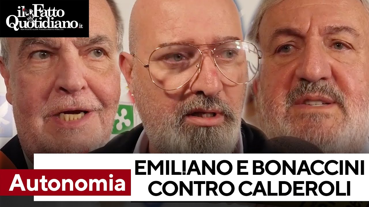 Autonomia, Bonaccini ed Emiliano bocciano la bozza Calderoli. Il Ministro: 