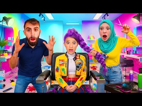 جنى وبودي قلبو ضد رومي وحاولو يقصو شعرها بمساعدة الحلاق الشرير ولكن حصل شي غير متوقع...!!😱