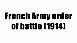 French Army order of battle (1914)