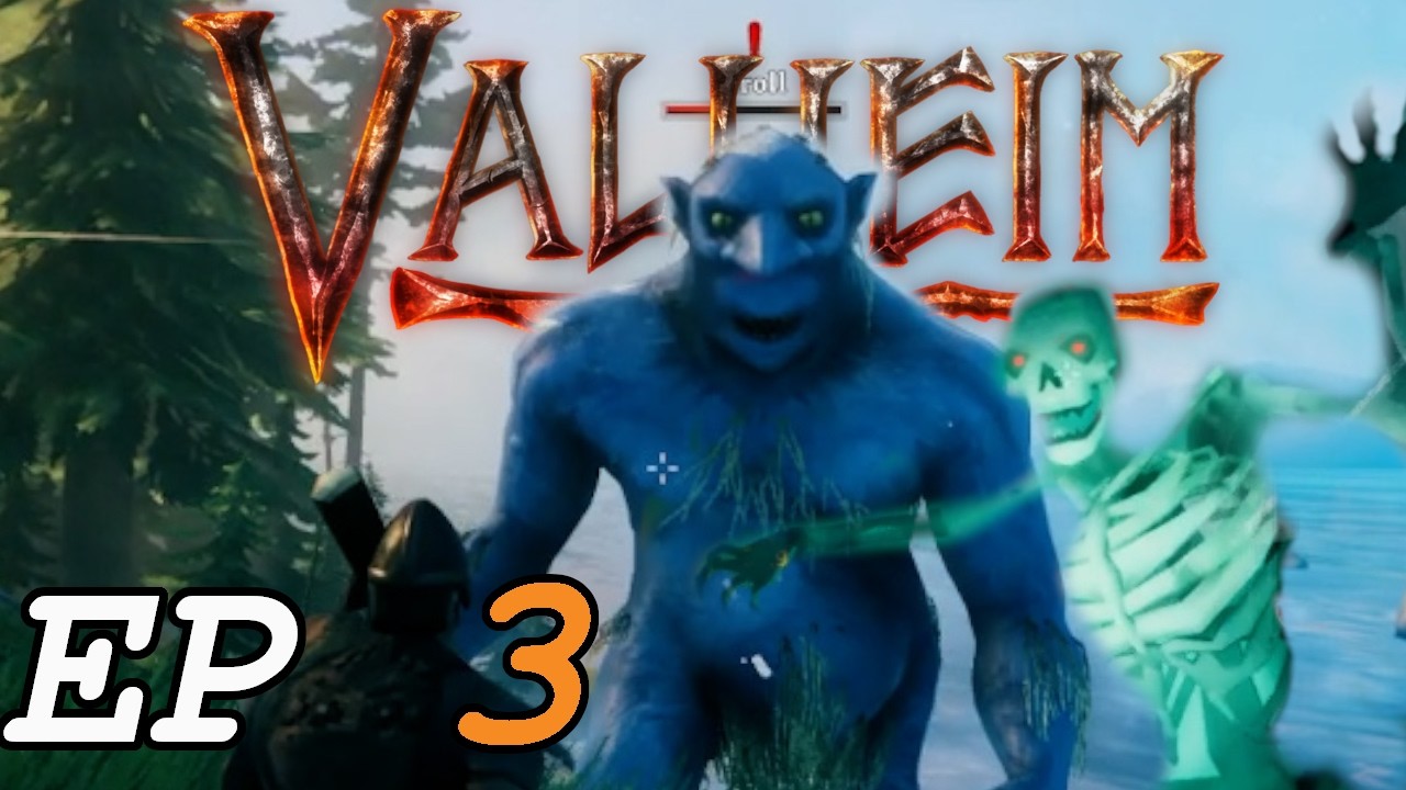 GIANT TROLLS AND SKELETON DUNGEONS! | Two Noobs and Brothers Play Valheim | Episode 3