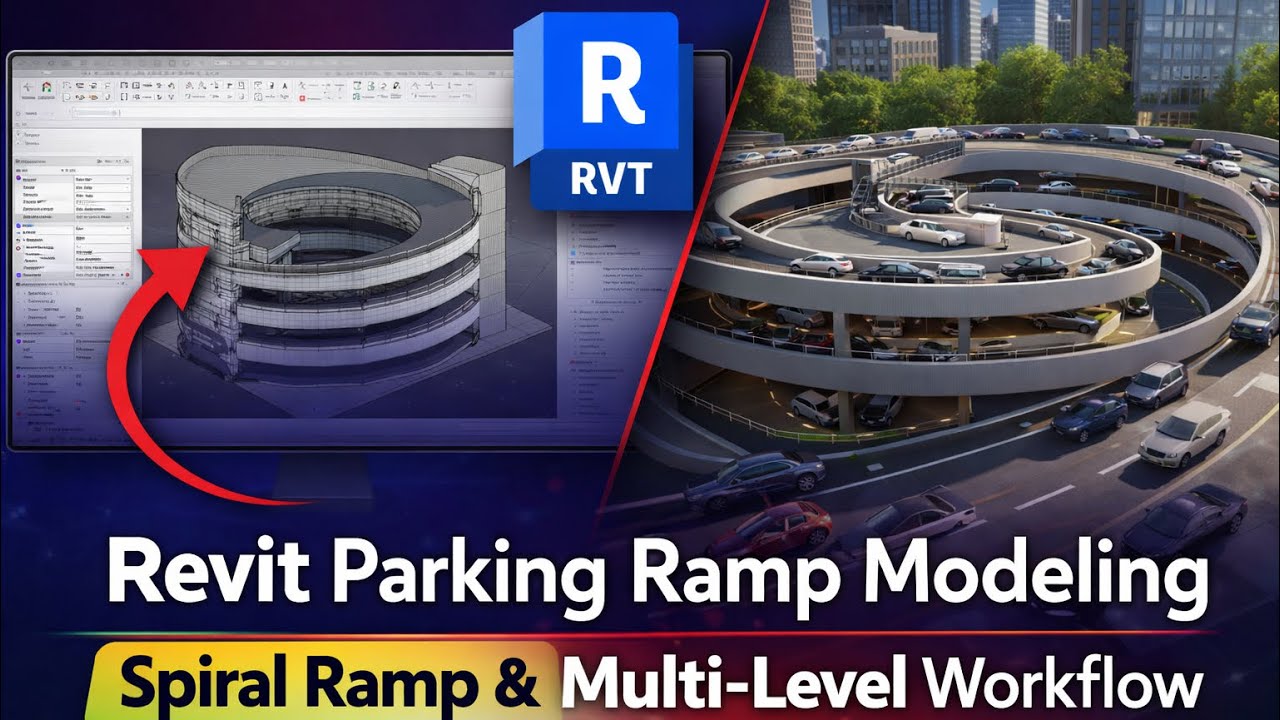 Revit Parking Ramp Modeling: Spiral Ramp & Multi-Level Workflow - YouTube
