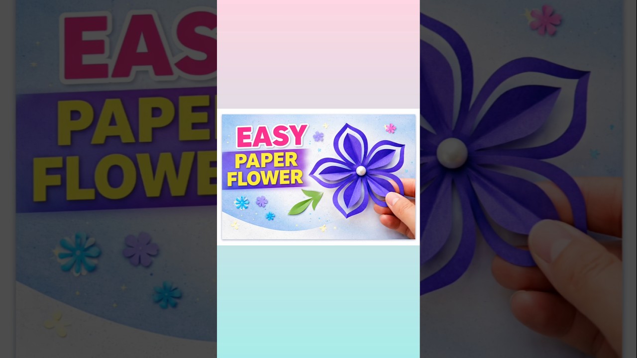 How To Make Paper Flower Craft | Beautiful Paper Flower Making 