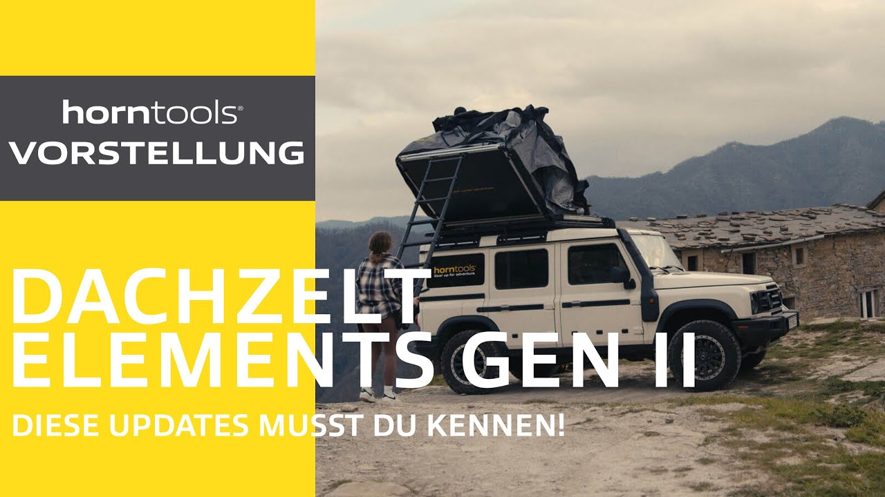 Dachzelt Elements Gen II für 2 Personen - 140 cm - Farbe Midnight Stone – Video