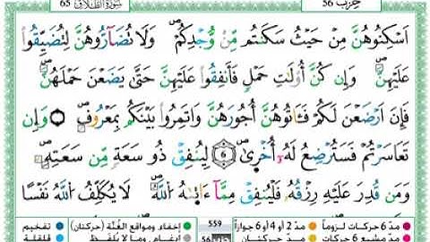 القرٱن الكريم تلاوة عطرة وجميلة مكتوبة لسـورة الطلاق برواية ورش عن نافع بصوت الشيخ حمزة الجزائري