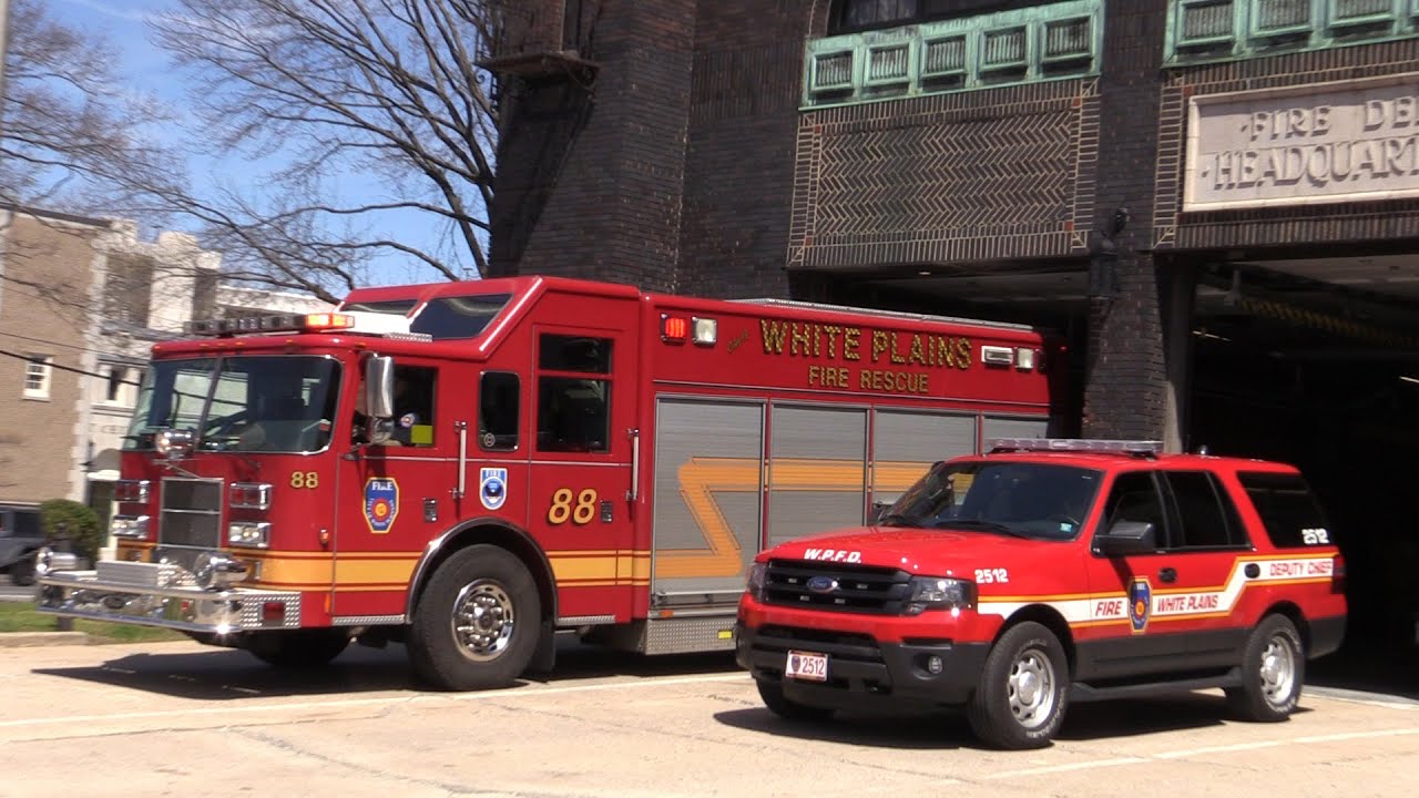 White Plains NY Fire Headquarters Engine 67, 70, Ladder 32, Rescue 88