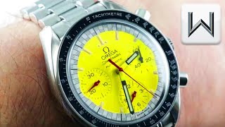 Omega Speedmaster Michael Schumacher JORDAN Grand Prix Yellow 3510.12.00 Watch Review