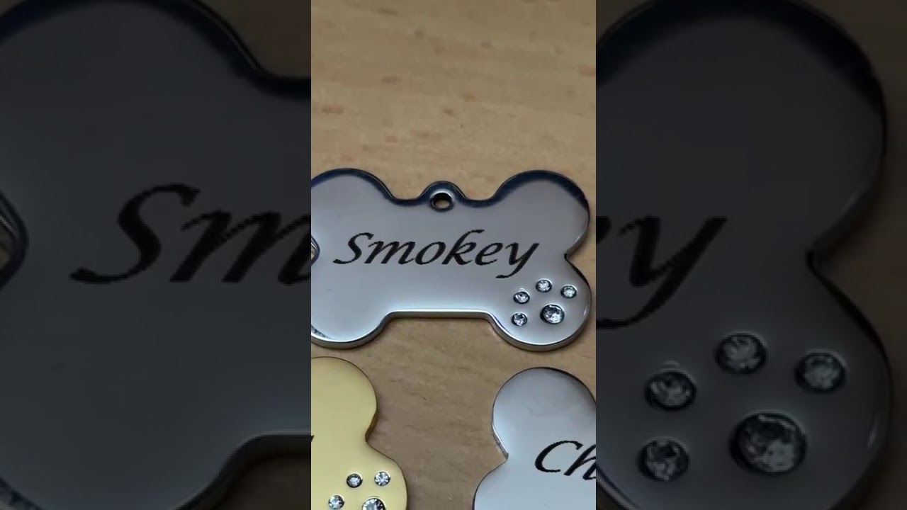 Luxury Pet Tags with Crystals by Pet ID Tags Australia